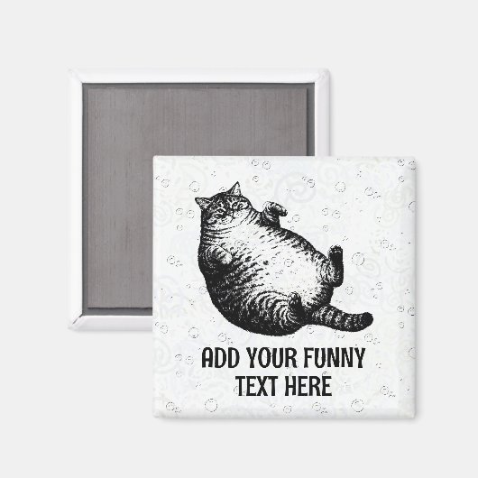 Katzenmutter bin ich, aber nur Haut und Knochen fü Magnet (Vorderseite/Rückseite)