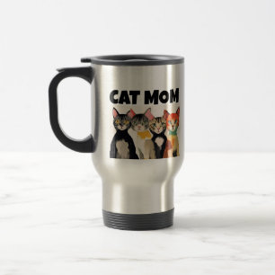 KATZENMUTTER BUNTE KATZEN KUNST REISEBECHER