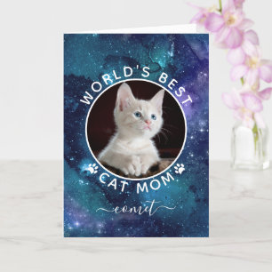 Katzenmutter des Universums Weltraum-Foto Mutterta Karte