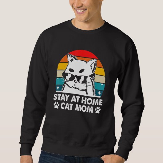 Katzenmutter, die zu Hause bleibt, schöne Katze, n Sweatshirt (Vorderseite)