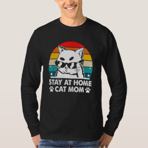 Katzenmutter, die zu Hause bleibt, schöne Katze, s T-Shirt