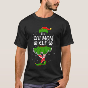 Katzenmutter-Elf-Weihnachten-Familie-Mädchen-Fraue T-Shirt