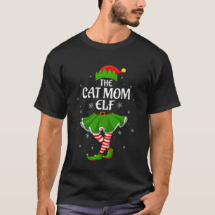 Katzenmutter-Elf-Weihnachten-Familie-Mädchen-Fraue T-Shirt