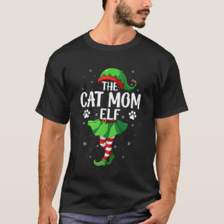 Katzenmutter-Elf-Weihnachten-Mädchen-Frauen-Elf-Sq T-Shirt