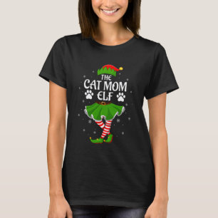 Katzenmutter-Elfe Weihnachten Familie Mädchen Frau T-Shirt