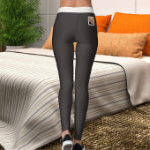 Katzenmutter Espresso Braun Neutral Personalisiert Leggings