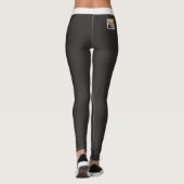 Katzenmutter Espresso Braun Neutral Personalisiert Leggings (Rückseite)