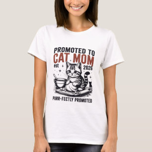 Katzenmutter Est 2026 Purrfekt Befördert T-Shirt