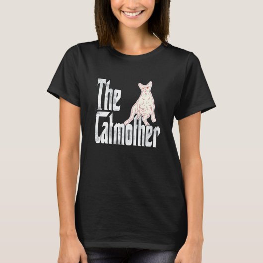 Katzenmutter Faulenzer Sphynx Katzenmutter Kitty M T-Shirt (Vorderseite)