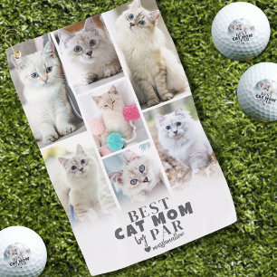 Katzenmutter-Foto-Collage Golfhandtuch