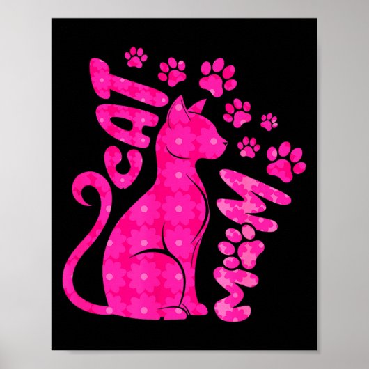 Katzenmutter frohen Muttertag für Katzenliebhaber Poster (Vorne)