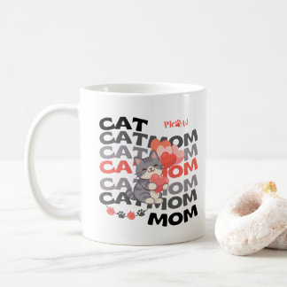 Katzenmutter Geschenk Süße Welpen Herzen Benutzern Kaffeetasse