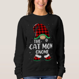 Katzenmutter Gnom Buffalo Kariert passende Familie Sweatshirt