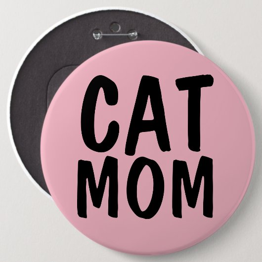 KATZENMUTTER GROSS Rosa Button (Vorne & Hinten)