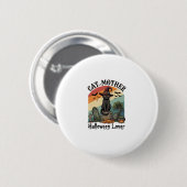 Katzenmutter Halloween Liebhaber schwarzer Hexenhu Button (Vorne & Hinten)