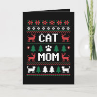 Katzenmutter hässlicher Weihnachtspullover Pfote R