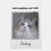 Katzenmutter Haustier Foto Beste Katze Aller Zeite Geschirrtuch (Vertikal)