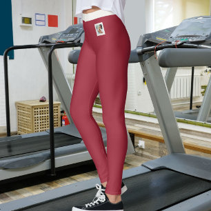 Katzenmutter Haustier Foto Dunkles Maroon Neutrale Leggings