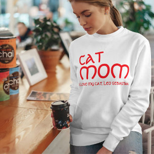 Katzenmutter Haustierliebhaber Lustiger Spruch Cut Sweatshirt