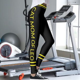 Katzenmutter Haustierliebhaber Name Schwarz Gelbe  Leggings