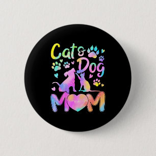 Katzenmutter Hundemutter Mädchen Frauen Muttertag Button