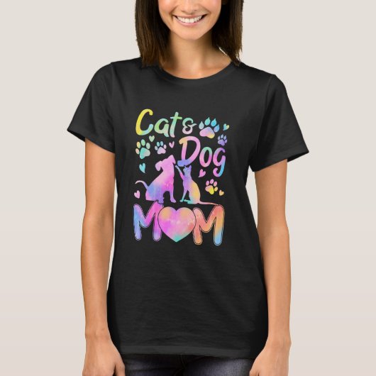 Katzenmutter Hundemutter Mädchen Frauen Muttertag  T-Shirt (Vorderseite)