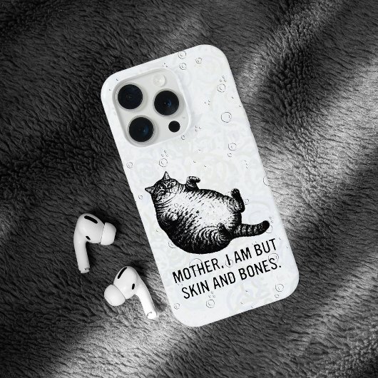 Katzenmutter, ich bin aber nur Haut und Knochen fü iPhone Hülle