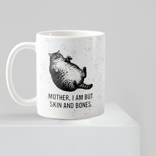 Katzenmutter, ich bin aber nur Haut und Knochen fü Kaffeetasse