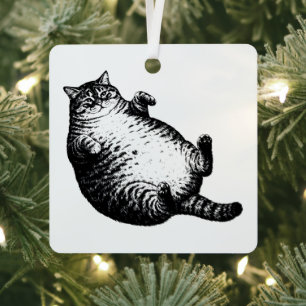 Katzenmutter, ich bin aber nur Haut und Knochen fü Ornament Aus Metall