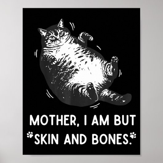 Katzenmutter Ich bin aber nur Haut und Knochen Poster (Vorne)