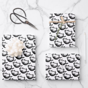 Katzenmutter, ich bin nur noch Haut und Knochen fü Geschenkpapier Set