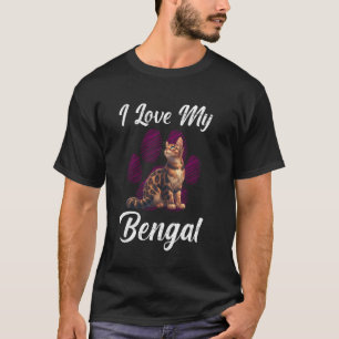 Katzenmutter ICH LIEBE MEINE BENGAL Katze Besitzer T-Shirt
