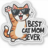 Katzenmutter je aufkleber (Vorderseite)