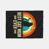 Katzenmutter jemals Retro-Vintage-Muttertag Fleecedecke (Vorderseite (Horizontal))