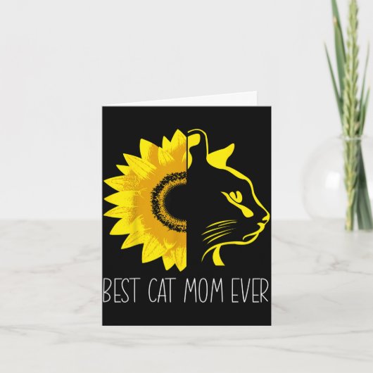 Katzenmutter jemals Sonnenblume - Katzenmutter Mut Karte (Vorderseite)