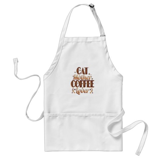 Katzenmutter Kaffeeliebhaber Schürze (Vorne)