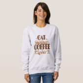 Katzenmutter Kaffeeliebhaber Sweatshirt (Vorne ganz)