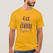 Katzenmutter Kaffeeliebhaber T-Shirt (Vorderseite)