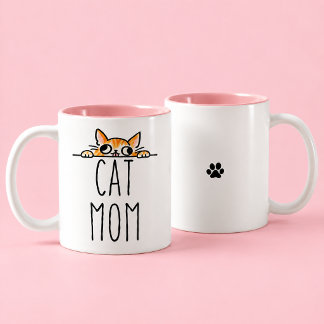 Katzenmutter Katzenliebhaber Süß Zweifarbige Tasse
