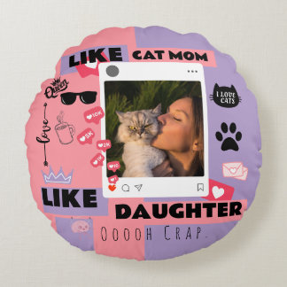 Katzenmutter Katzenvater Runde Kissen Geschenk Für