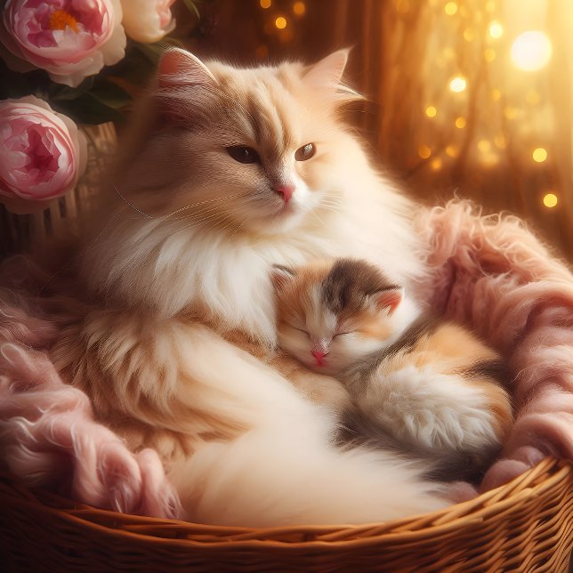 Katzenmutter-Kitten-Uhr – Muttertagsgeschenk Armbanduhr (Von Creator hochgeladen)