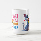 Katzenmutter Liebe Mit Blumen Und Herzen 🐱 Kaffeetasse (Mittel)