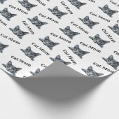 Katzenmutter-Lorikat-Wasserfarbmuster Geschenkpapier (Ecke)
