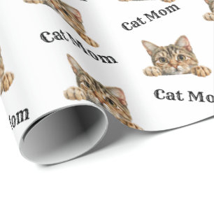 Katzenmutter-Lug-Bramble-Wasserfarbmuster Geschenkpapier