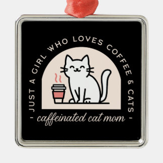 Katzenmutter lustige Kaffeeliebhaber Ornament Aus Metall