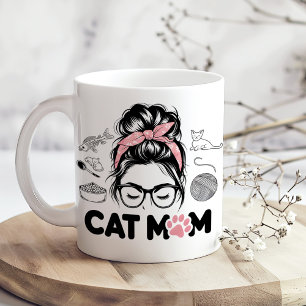 "Katzenmutter" Lustiger Süßer Katzenliebhaber Frau Kaffeetasse