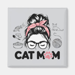 "Katzenmutter" Lustiger Süßer Katzenliebhaber Frau Magnet