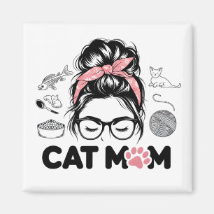 "Katzenmutter" Lustiger Süßer Katzenliebhaber Frau Magnet