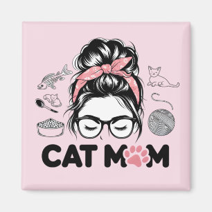 "Katzenmutter" Lustiger Süßer Katzenliebhaber Frau Magnet