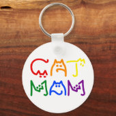 Katzenmütter Mama zum Geburtstagstag Schlüsselanhänger (Vorderseite)